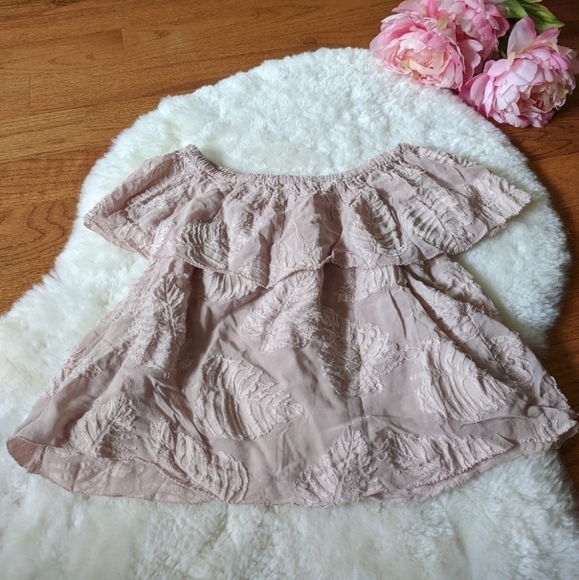 ARITZIA Wilfred promener off the shoulder blouse dusty rose pink xxs - Picture 4 of 8